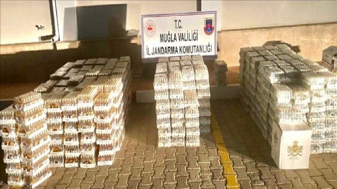 Muğla da kaçak içki baskını: 26 bin 699 şişe ele geçirildi